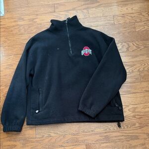 Men’s OSU Fleece Black Quarter-Zip Sweater
